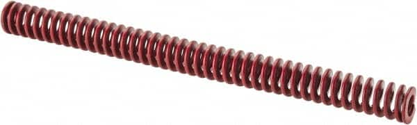 Associated Spring Raymond - 1" Hole Diam, 1/2" Rod Diam, 12" Free Length, Red Die Spring - 275.3 Lb Max Deflection, 4.44" Max Deflection, Medium Heavy Duty, Chromium Alloy Steel - A1 Tooling