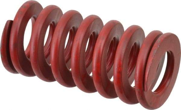 Associated Spring Raymond - 1-1/4" Hole Diam, 5/8" Rod Diam, 2-1/2" Free Length, Red Die Spring - 577.2 Lb Max Deflection, 0.93" Max Deflection, Medium Heavy Duty, Chromium Alloy Steel - A1 Tooling