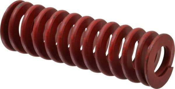 Associated Spring Raymond - 1-1/4" Hole Diam, 5/8" Rod Diam, 4" Free Length, Red Die Spring - 544.6 Lb Max Deflection, 1.48" Max Deflection, Medium Heavy Duty, Chromium Alloy Steel - A1 Tooling