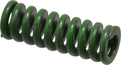 Associated Spring Raymond - 3/8" Hole Diam, 3/16" Rod Diam, 1" Free Length, Green Die Spring - 55 Lb Max Deflection, 0.25" Max Deflection, Extra Heavy Duty, Chromium Alloy Steel - A1 Tooling