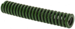 Associated Spring Raymond - 3/8" Hole Diam, 3/16" Rod Diam, 2" Free Length, Green Die Spring - 45 Lb Max Deflection, 0.5" Max Deflection, Extra Heavy Duty, Chromium Alloy Steel - A1 Tooling