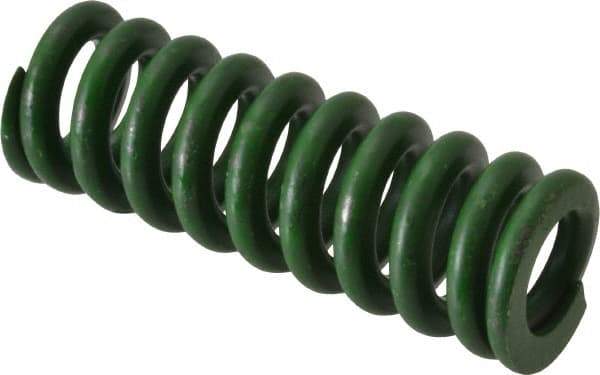 Associated Spring Raymond - 5/8" Hole Diam, 11/32" Rod Diam, 1-3/4" Free Length, Green Die Spring - 140 Lb Max Deflection, 0.44" Max Deflection, Extra Heavy Duty, Chromium Alloy Steel - A1 Tooling