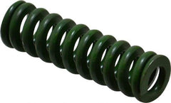 Associated Spring Raymond - 3/4" Hole Diam, 3/8" Rod Diam, 2-1/2" Free Length, Green Die Spring - 312.5 Lb Max Deflection, 0.63" Max Deflection, Extra Heavy Duty, Chromium Alloy Steel - A1 Tooling