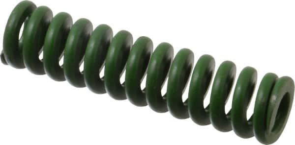 Associated Spring Raymond - 3/4" Hole Diam, 3/8" Rod Diam, 3" Free Length, Green Die Spring - 303.8 Lb Max Deflection, 0.75" Max Deflection, Extra Heavy Duty, Chromium Alloy Steel - A1 Tooling