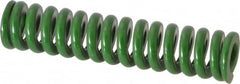 Associated Spring Raymond - 1" Hole Diam, 1/2" Rod Diam, 4-1/2" Free Length, Green Die Spring - 549 Lb Max Deflection, 1.13" Max Deflection, Extra Heavy Duty, Chromium Alloy Steel - A1 Tooling