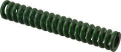 Associated Spring Raymond - 1" Hole Diam, 1/2" Rod Diam, 6" Free Length, Green Die Spring - 540 Lb Max Deflection, 1.5" Max Deflection, Extra Heavy Duty, Chromium Alloy Steel - A1 Tooling