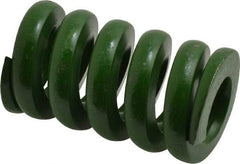 Associated Spring Raymond - 1-1/2" Hole Diam, 3/4" Rod Diam, 2-1/2" Free Length, Green Die Spring - 1840 Lb Max Deflection, 0.63" Max Deflection, Extra Heavy Duty, Chromium Alloy Steel - A1 Tooling