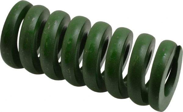 Associated Spring Raymond - 1-1/2" Hole Diam, 3/4" Rod Diam, 3-1/2" Free Length, Green Die Spring - 1715 Lb Max Deflection, 0.88" Max Deflection, Extra Heavy Duty, Chromium Alloy Steel - A1 Tooling