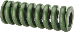 Associated Spring Raymond - 1-1/2" Hole Diam, 3/4" Rod Diam, 4" Free Length, Green Die Spring - 1712 Lb Max Deflection, 1" Max Deflection, Extra Heavy Duty, Chromium Alloy Steel - A1 Tooling