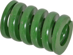 Associated Spring Raymond - 2" Hole Diam, 1" Rod Diam, 3" Free Length, Green Die Spring - 2340 Lb Max Deflection, 0.75" Max Deflection, Extra Heavy Duty, Chromium Alloy Steel - A1 Tooling