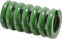 Associated Spring Raymond - 2" Hole Diam, 1" Rod Diam, 3-1/2" Free Length, Green Die Spring - 2226 Lb Max Deflection, 0.88" Max Deflection, Extra Heavy Duty, Chromium Alloy Steel - A1 Tooling