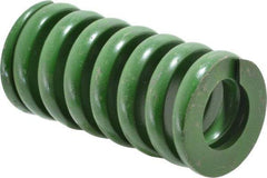 Associated Spring Raymond - 2" Hole Diam, 1" Rod Diam, 4" Free Length, Green Die Spring - 2200 Lb Max Deflection, 1" Max Deflection, Extra Heavy Duty, Chromium Alloy Steel - A1 Tooling