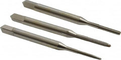 Hertel - #1-72 UNF, 2 Flute, Bottoming, Plug & Taper, Bright Finish, High Speed Steel Tap Set - 1-11/16" OAL, 2B/3B Class of Fit - A1 Tooling