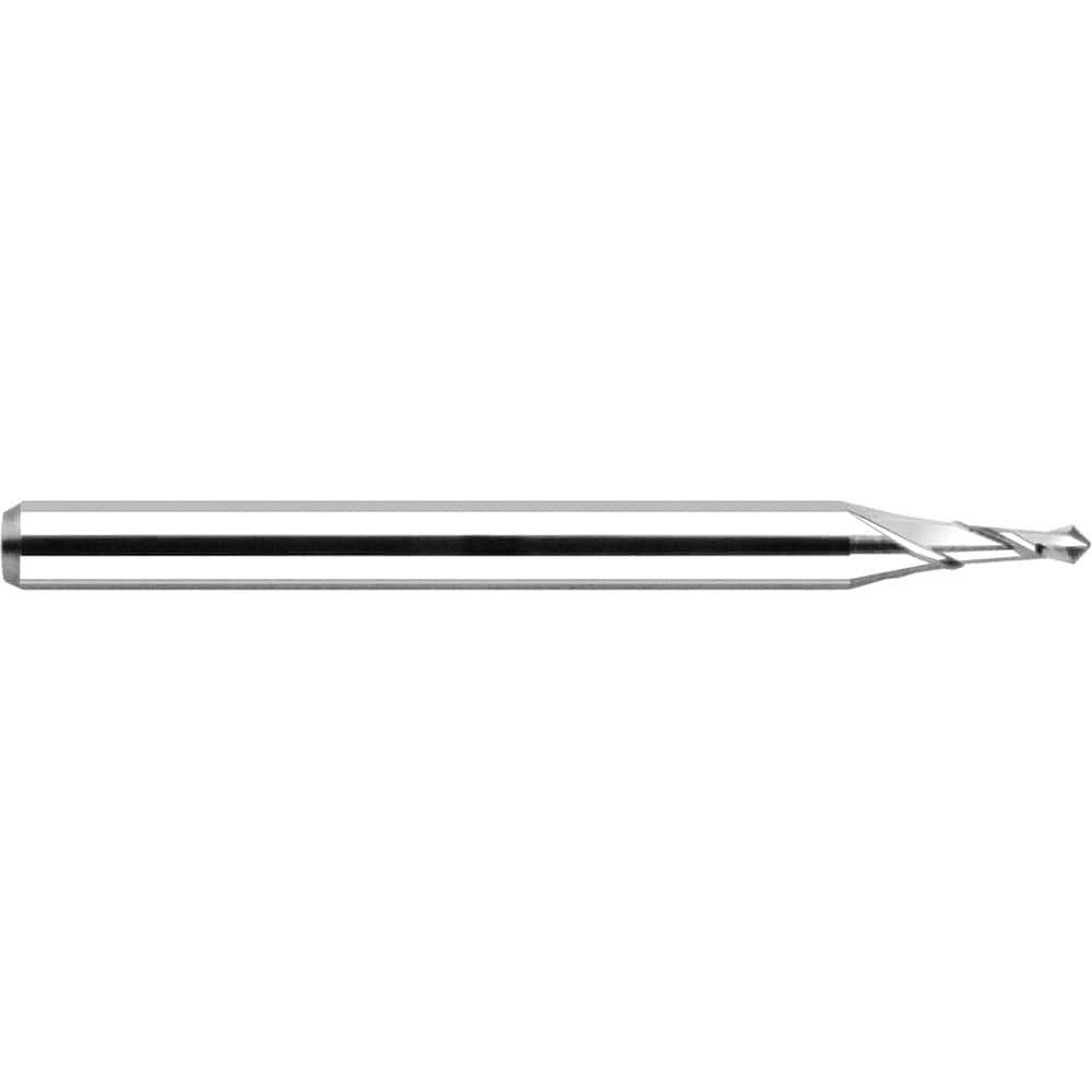 Harvey Tool - 1/64" Body Diam, 120°, 1-1/2" OAL, 2-Flute Solid Carbide Spotting Drill - Exact Industrial Supply