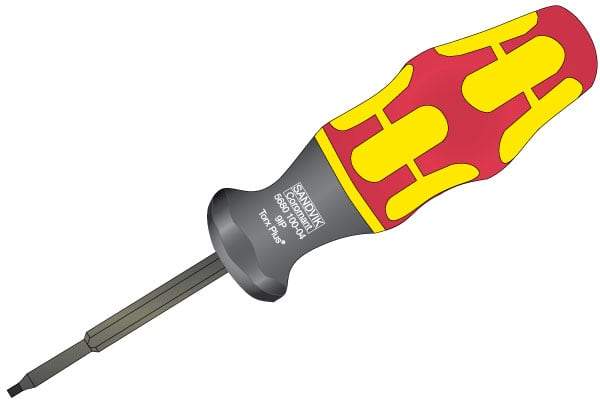 Sandvik Coromant - Torque Wrench for Indexable Tools - 5680 100 Toolholder Style Compatibility - A1 Tooling