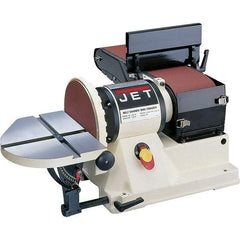 Jet - 48 Inch Long x 6 Inch Wide Belt, 9 Inch Diameter, Horizontal and Vertical Combination Sanding Machine - 2,258 Ft./min Belt Speed, 3/4 HP, Single Phase - A1 Tooling