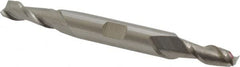 Accupro - 9/32", 11/16" LOC, 3/8" Shank Diam, 3-1/2" OAL, 2 Flute, Solid Carbide Square End Mill - Double End, Uncoated, Spiral Flute, 40° Helix, Centercutting, Right Hand Cut, Right Hand Flute - A1 Tooling