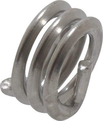 Recoil - #10-24 UNC, 0.19" OAL, Free Running Helical Insert - 2-7/8 Free Coils, Tanged, Stainless Steel, Bright Finish, 1D Insert Length - Exact Industrial Supply