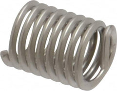 Recoil - #12-24 UNC, 0.432" OAL, Free Running Helical Insert - 8-3/8 Free Coils, Tanged, Stainless Steel, Bright Finish, 2D Insert Length - A1 Tooling