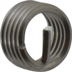 Recoil - M5x0.80 Metric Coarse, 5mm OAL, Free Running Helical Insert - 4-1/8 Free Coils, Tanged, Stainless Steel, Bright Finish, 1D Insert Length - A1 Tooling