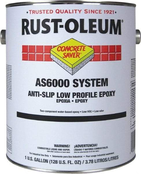 Rust-Oleum - 1 Gal Kit Gloss Silver Gray Antislip Epoxy - 80 to 100 Sq Ft/Gal Coverage, <100 g/L VOC Content - A1 Tooling