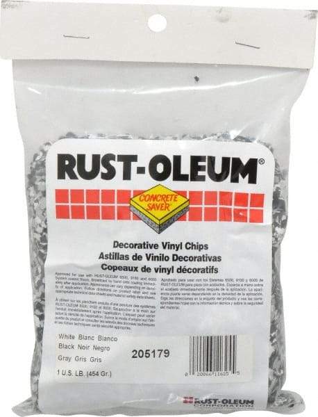 Rust-Oleum - Black/White/Gray Vinyl Floor Chips - 1 Lb Plastic Bag - A1 Tooling