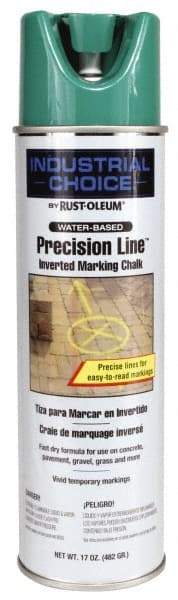 Rust-Oleum - 17 fl oz Green Marking Chalk - 500' to 530' Coverage at 1-1/4" Wide, Water-Based Formula - A1 Tooling