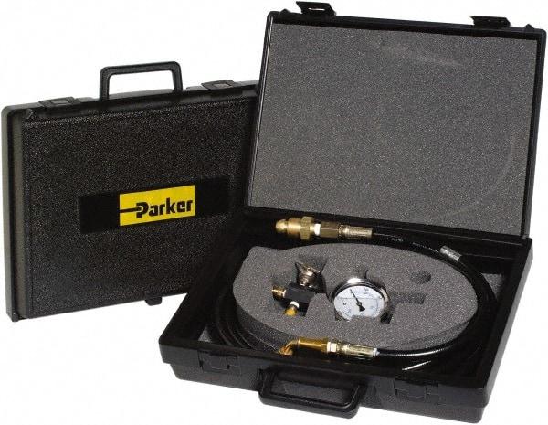 Parker - Accumulator Charging & Gauge Assembly - Includes 3,000 psi Gage, Charging Assembly, Gas Bleeder Valve, Charging Hose and Carrying Case, Use with Hydraulic Accumulators - A1 Tooling