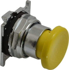 Eaton Cutler-Hammer - Extended Mushroom Head Pushbutton Switch Operator - Yellow, Round Button, Nonilluminated - A1 Tooling