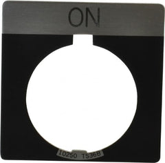 Eaton Cutler-Hammer - Square, Legend Plate - On - Black Background, 30-1/2mm Hole Diameter - A1 Tooling