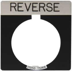 Eaton Cutler-Hammer - Square, Legend Plate - Reverse - Black Background, 30-1/2mm Hole Diameter - A1 Tooling