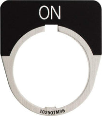 Eaton Cutler-Hammer - Half Round, Legend Plate - On - Black Background, 30-1/2mm Hole Diameter - A1 Tooling