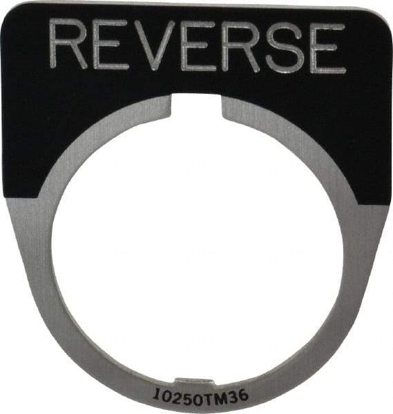 Eaton Cutler-Hammer - Half Round, Legend Plate - Reverse - Black Background, 30-1/2mm Hole Diameter - A1 Tooling