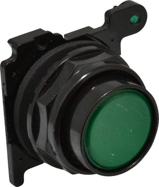 Eaton Cutler-Hammer - Flush Pushbutton Switch Operator - Green, Round Button, Nonilluminated - A1 Tooling