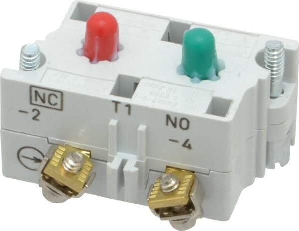 Eaton Cutler-Hammer - NO/NC, 0.5 Amp, Electrical Switch Contact Block - 120 VAC/VDC, Pressure Terminal, 30-1/2mm Hole, For Use with E34 Operators, Standard 10250T - A1 Tooling