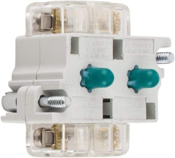 Eaton Cutler-Hammer - 2NO, 0.5 Amp, Electrical Switch Contact Block - 120 VAC/VDC, Pressure Terminal, 30-1/2mm Hole, For Use with E34 Operators, Standard 10250T - A1 Tooling