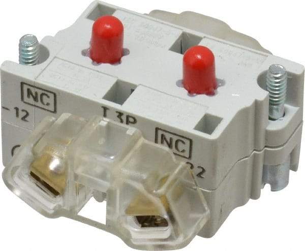 Eaton Cutler-Hammer - 2NC, 0.5 Amp, Electrical Switch Contact Block - 120 VAC/VDC, Pressure Terminal, 30-1/2mm Hole, For Use with E34 Operators, Standard 10250T - A1 Tooling