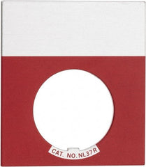 Eaton Cutler-Hammer - Legend Plate - Blank - Red Background, 22-1/2mm Hole Diameter - A1 Tooling