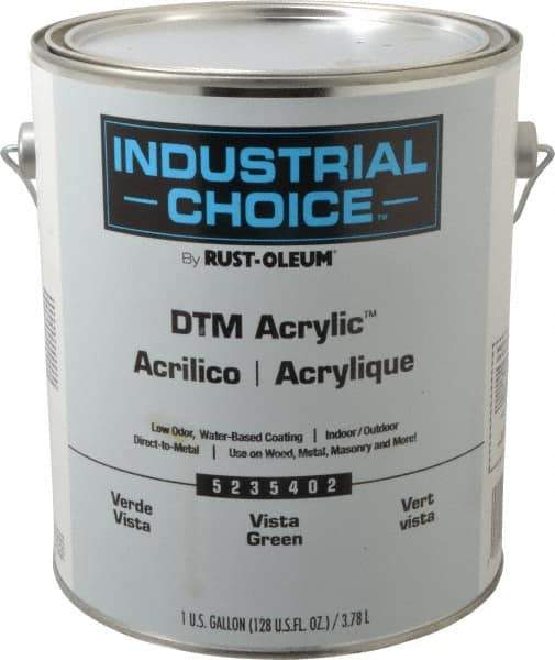 Rust-Oleum - 1 Gal Vista Green Semi Gloss Finish Acrylic Enamel Paint - Interior/Exterior, Direct to Metal, <250 gL VOC Compliance - A1 Tooling