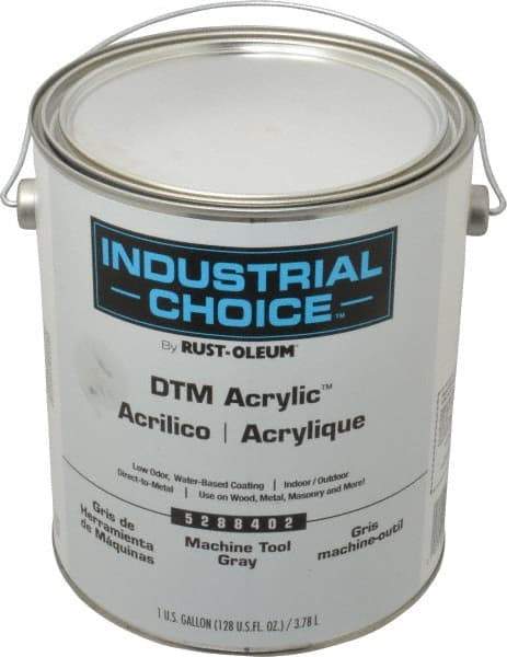 Rust-Oleum - 1 Gal Machine Tool Gray Semi Gloss Finish Acrylic Enamel Paint - Interior/Exterior, Direct to Metal, <250 gL VOC Compliance - A1 Tooling