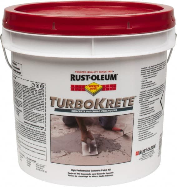 Rust-Oleum - 3.5 Gal Epoxy Patch Kit - Gray, 6.5 Sq Ft Coverage, 100% Solids Epoxy/Aggregate Patching Compound - A1 Tooling