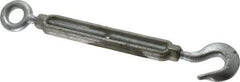 Made in USA - 700 Lb Load Limit, 5/16" Thread Diam, 4-1/2" Take Up, Steel Hook & Eye Turnbuckle - 9-9/16" Closed Length - A1 Tooling