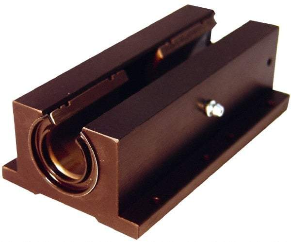 L.M76 - 1.5008" Inside Diam, Open Twin Pillow Block Linear Bearing - 4-3/4" Overall Width - A1 Tooling