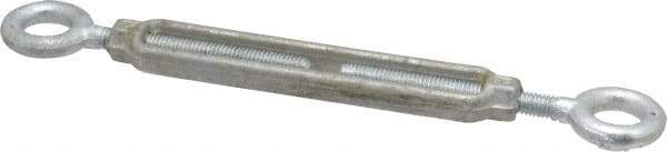 Made in USA - 800 Lb Load Limit, 5/16" Thread Diam, 4-1/2" Take Up, Steel Eye & Eye Turnbuckle - 9-9/16" Closed Length - A1 Tooling