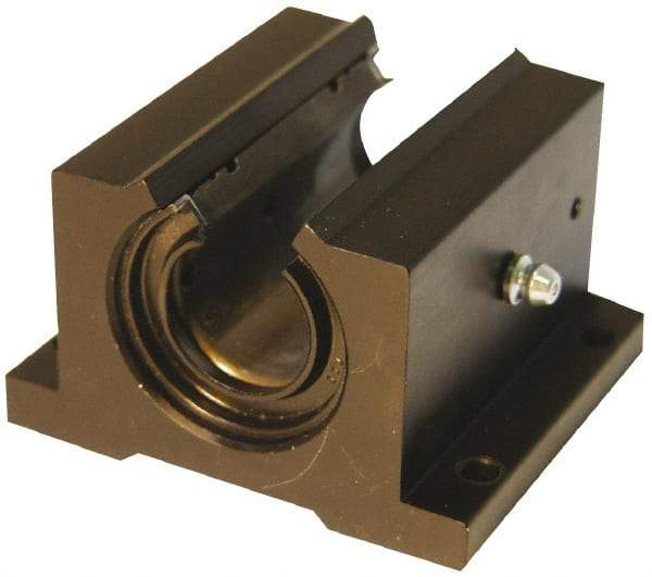 L.M76 - 1.0008" Inside Diam, Open Single Pillow Block Linear Bearing - 3-1/4" Overall Width - A1 Tooling