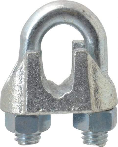 Value Collection - 3/8" Wire Rope U-Bolt Clip - Malleable Iron, Galvanized - A1 Tooling