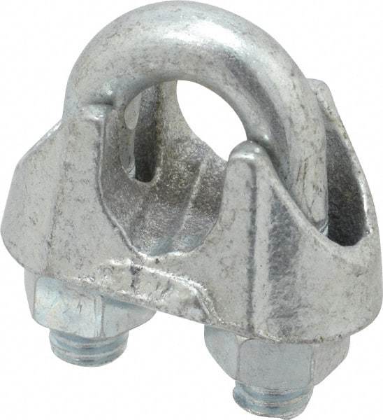 Value Collection - 7/16" Wire Rope U-Bolt Clip - Malleable Iron, Galvanized - A1 Tooling