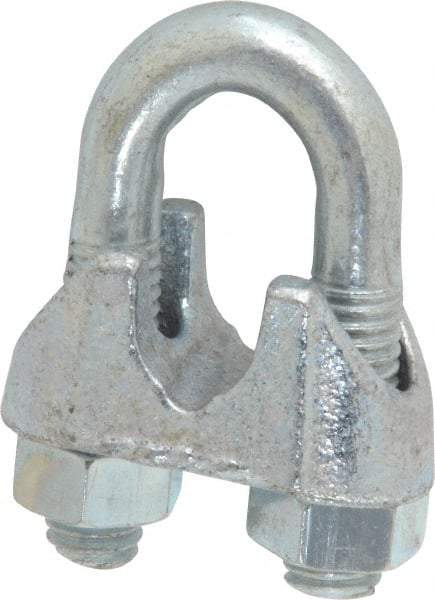 Value Collection - 1/2" Wire Rope U-Bolt Clip - Malleable Iron, Galvanized - A1 Tooling