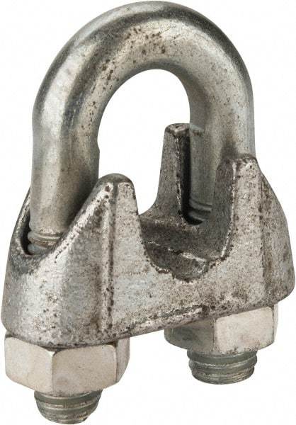 Value Collection - 9/16" Wire Rope U-Bolt Clip - Malleable Iron, Galvanized - A1 Tooling