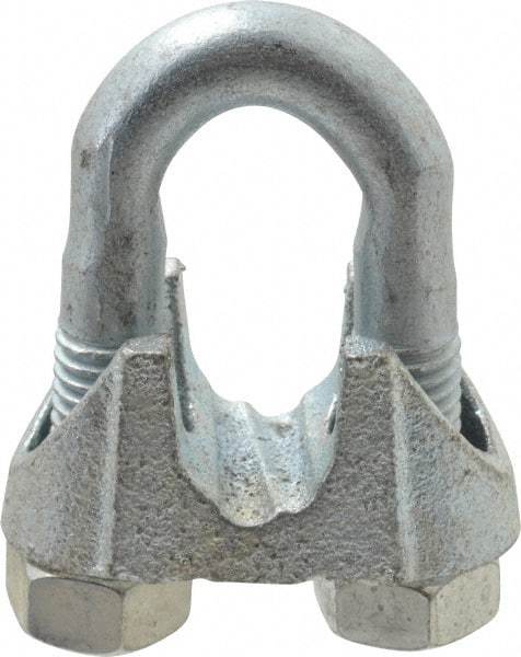 Value Collection - 5/8" Wire Rope U-Bolt Clip - Malleable Iron, Galvanized - A1 Tooling